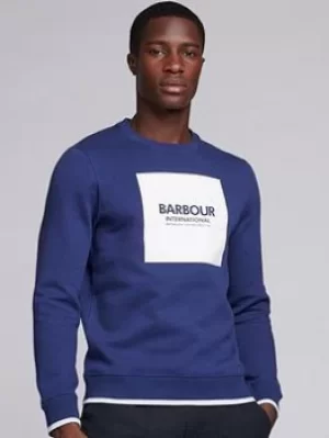 Barbour International Scortch Crew Sweat, Blue Size M Men