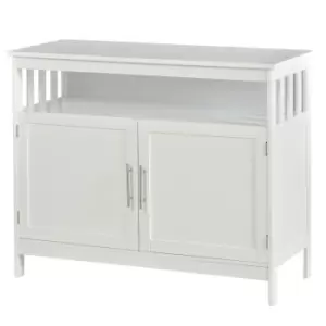 Homcom 2 Door Sideboard With Open Shelf White