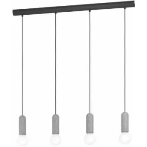 Hanging Ceiling Pendant Light Anthracite & Stone 4 x 40W E27 Kitchen Island