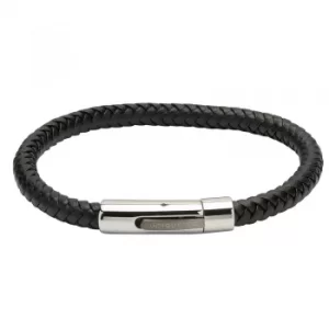 Unique Gunmetal Black Leather Bracelet B371BL/21CM