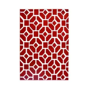 Homemaker Daytona Rug Geo Red 120X170Cm