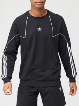 adidas Originals Trefoil Crew Sweatshirt - Black, Size S, Men