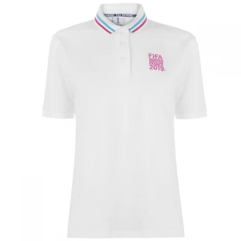 FIFA Womens World Cup England Polo Shirt Ladies - White