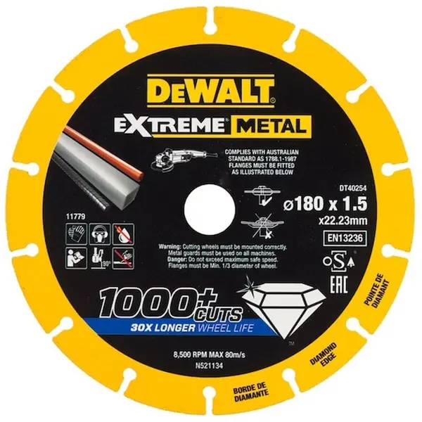 DEWALT Extreme Diamond Metal Cutting Disc 180mm