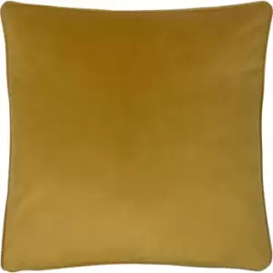 Opulence Soft Velvet Cushion Saffron, Saffron / 55 x 55cm / Polyester Filled