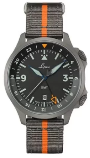 Laco Watch Pilot Frankfurt GMT Schwarz