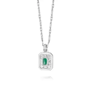 Daisy London May Emerald Birthstone Necklace Sterling Silver