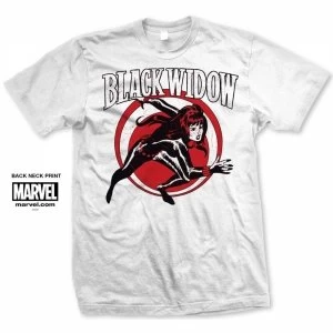 Marvel Comics Black Widow Simple Mens White T Shirt Medium