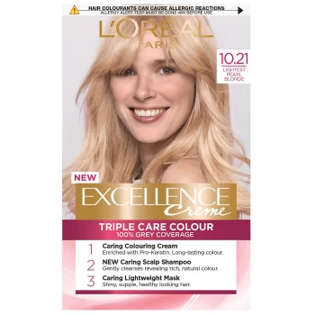 LOreal Excellence Creme 10.21 V Light Pearl Blonde Hair Dye