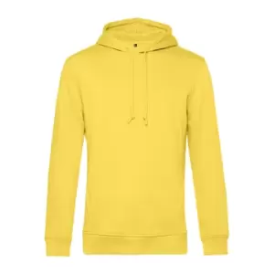 B&C Mens Organic Hooded Sweater (3XL) (Yellow Fizz)