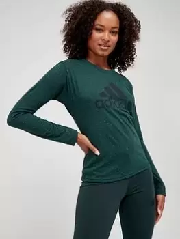 adidas Winners 3.0 Long Sleeve T-Shirt - Dark Green, Dark Green Size M Women