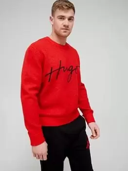 HUGO Stigg Jumper - Red, Size L, Men