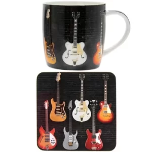 Guitar Rock n Roll Mug Coaster