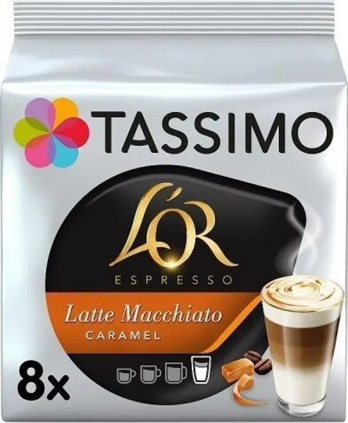 Tassimo L'OR Espresso Latte Macchiato Caramel Coffee 8 Pods