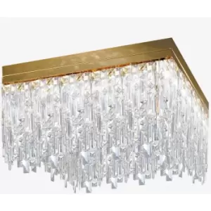 Kolarz Prisma Crystal Ceiling Light 8 Light 24 Carat Gold