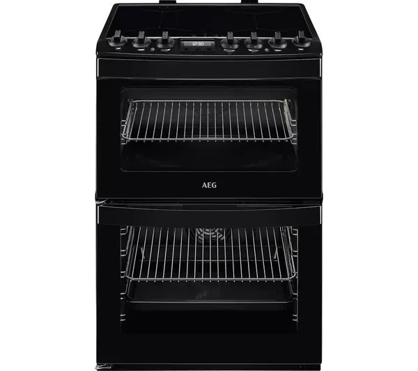 AEG 6000 Series 60cm Electric Cooker - Black 948904362 Black