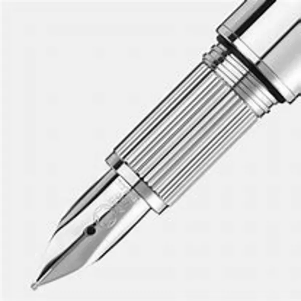 Mont Blanc - Starwalker Metal Fountain Pen Piston Converter - Fountain Pens - Silver