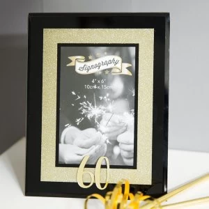 Signography Gold Glitter 60 Glass Frame 4x6