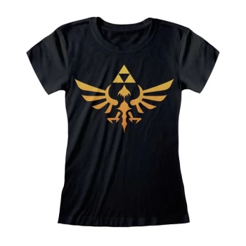 Legend Of Zelda - Hyrule Logo Womens XX-Large T-Shirt - Black