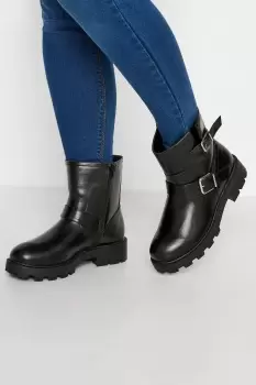 Wide & Extra Wide Fit Biker Boots