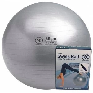 Yoga-Mad 125KG Burst Resistant Swiss Ball & Pump 65cm