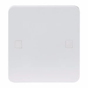 KnightsBridge Pure 9mm White 1G Blanking Plate Electric Wall Switch Box