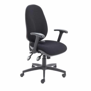 TC Office Maxi Ergo Chair with Folding Arms, Black