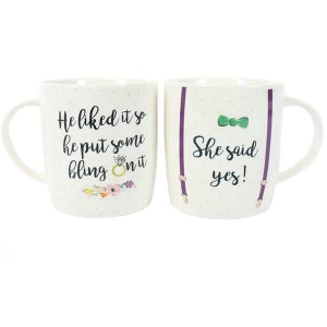 Set of 2 She Said Yes Mugs