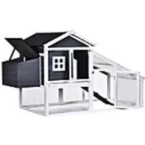 PawHut Wooden Chicken Coop D51-135 1000 x 1754 x 955mm Grey