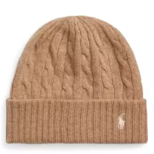 Polo Ralph Lauren Polo Cable Knit Beanie Hat - Beige