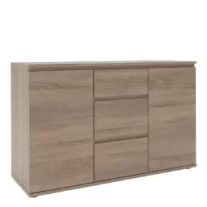 Nova Sideboard 3 Drawers 2 Doors In Truffle Oak Effect