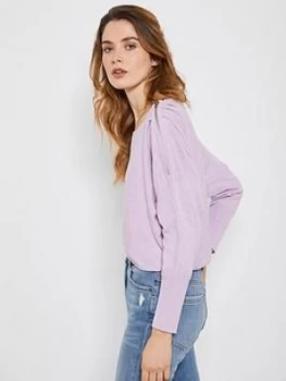 Mint Velvet Zip Batwing Jumper - Lilac, Purple, Size XS, Women