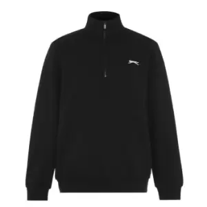 Slazenger Quarter Zip Fleece Top Mens - Black