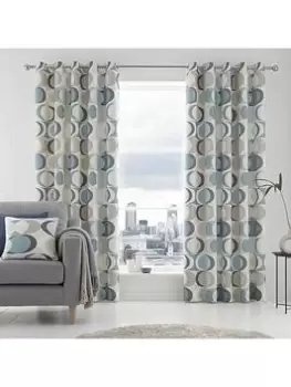 Fusion Sander Eyelet Lined Curtains