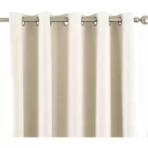 Riva Home Eclipse Blackout Eyelet Curtains (66 x 72" (168 x 183cm)) (Ivory) - Ivory