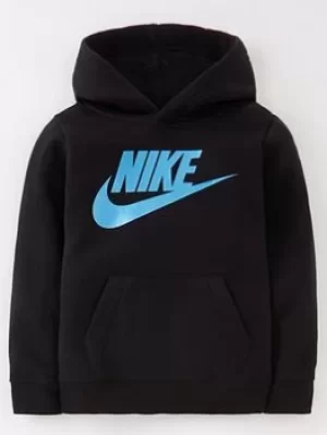 Nike Metallic Hbr Po Hoodie, Black, Size 3-4 Years, Women