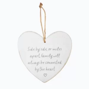 Sass & Belle Side by Side or Miles Apart Heart Plaque