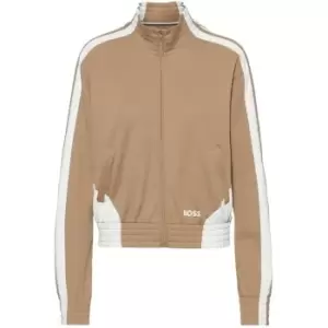 BOSS Regular Fit Striped Sweatshirt - Beige