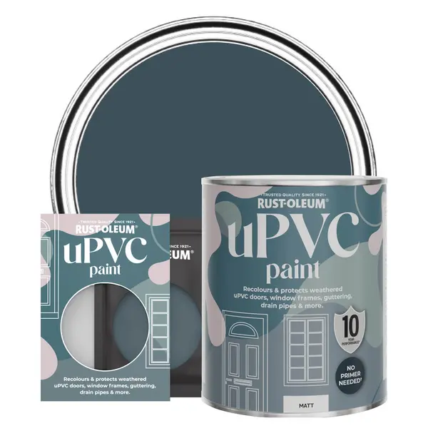 Rust-Oleum uPVC Paint, Matt Finish - EVENING Blue - 750ml