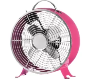 INTERIORS by Premier Retro Portable Desk Fan - Pink