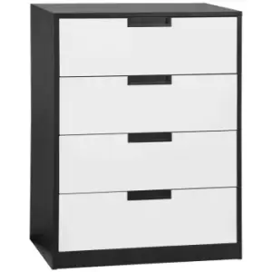 HOMCOM Chest Of Drawers 4 Drawer Storage Cabinet Unit Bedroom Living Room