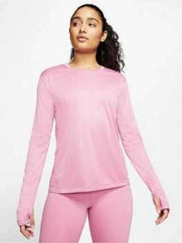 Nike Running Ls Miler Top - Pink