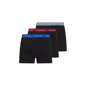 Calvin Klein Pack Cotton Stretch Trunks - Blu/Purp/Blu