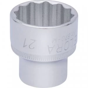 Elora 3/8" Drive Bi Hexagon Socket Metric 3/8" 21mm