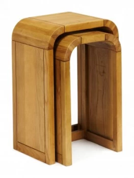 Linea Oak Lounge Tall Nest of Tables White