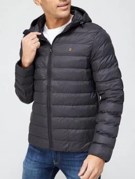 Farah Strickland Padded Jacket, Black, Size S, Men