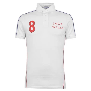 Jack Wills Ingram Applique Polo - White