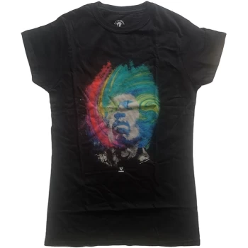 Jimi Hendrix - Galaxy Womens Small T-Shirt - Black