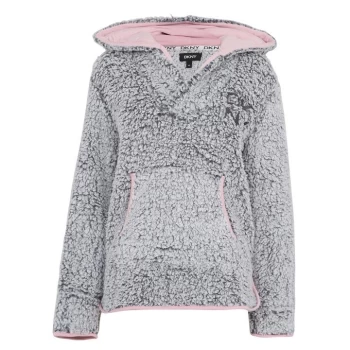 DKNY MYM Sherpa Hoodie - Med Grey 029