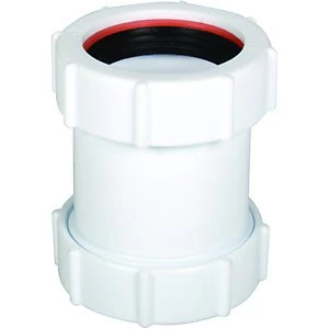 FloPlast WC08 Unicom Compression Waste Straight Coupler - 40mm